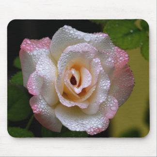 Rose With Raindrops Mouse Pad