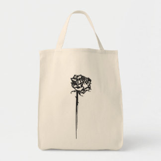 Rose With Thorns Minimalistic Tote Bag
