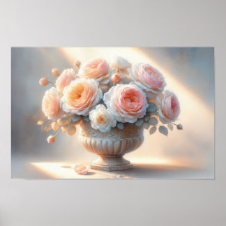 Rose with Vase Art Poster