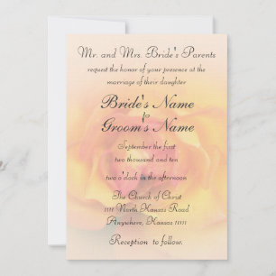 Rose with Verse Wedding Invitation