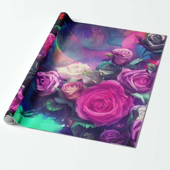 Rose Wrapping Paper (Unrolled)