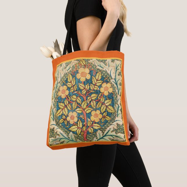 Rose Wreath by William Morris  Tote Bag (Close Up)