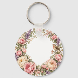 rose wreath key chain
