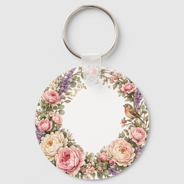 rose wreath key chain (Front)