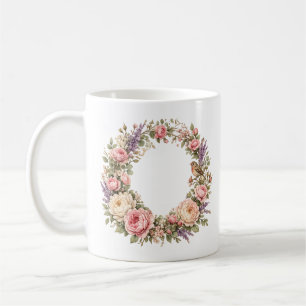 rose wreath mug