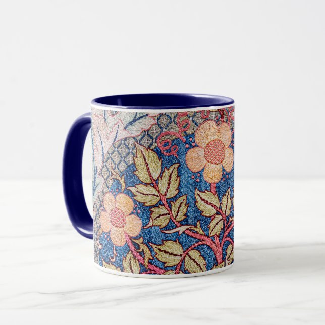 Rose Wreath, William Morris Mug (Front Left)