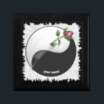 Rose Yin Yang gift box<br><div class="desc">Rose Yin Yang   gift box,  apparel and gifts by ArtMuvz Illustration. Matching Yin Yang apparel,  meditation gifts,  yoga workout clothes.TO PERSONALIZE add your name or add text instead. Customise this  Yin Yang rose gift box to make it uniquely yours or give as a personalised gift.</div>