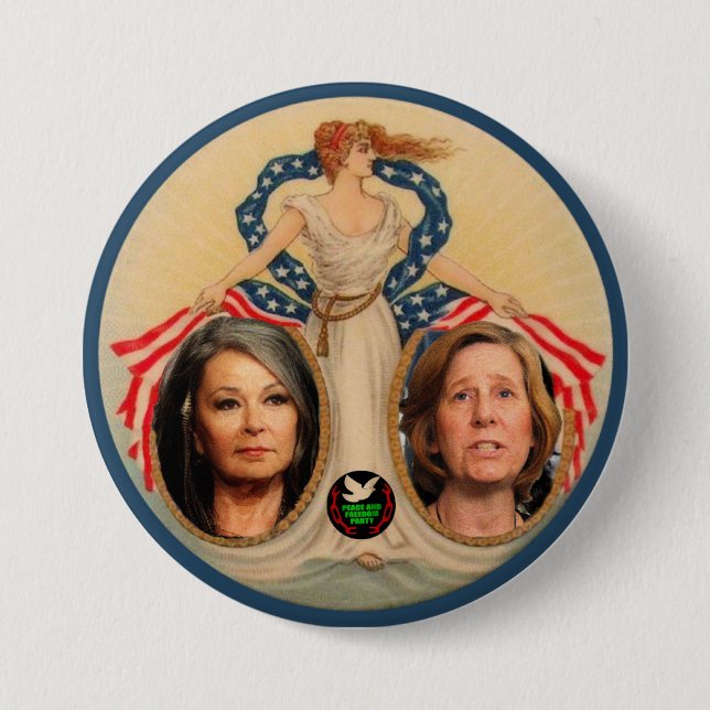 Roseanne Barr / Cindy Sheehan 2012 7.5 Cm Round Badge (Front)