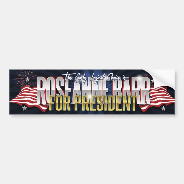 RoseAnne Barr for President Bumper Sticker (Front)