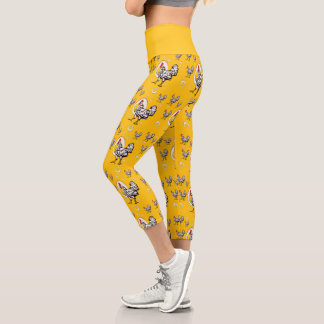 Roseanne Chicken - Funny Roseanne Rooster and Egg Capri Leggings