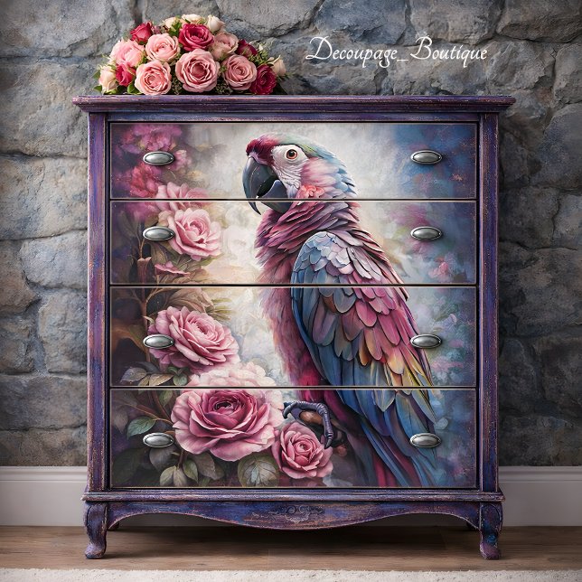 Roseate Majesty Decoupage Tissue Paper (Roseate Majesty Decoupage Tissue Paper Mockup)