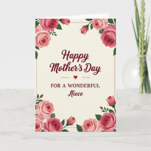 Roseate Mothers Day Wishes Card