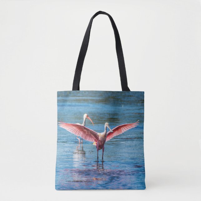 Roseate Spoonbill All-Over-Print Tote Bag (Front)