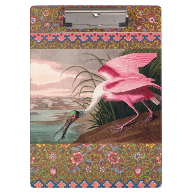 Roseate Spoonbill Audubon Bird Wildlife Clipboard (Front)