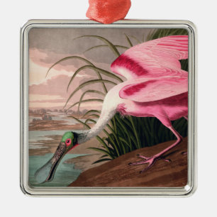 Roseate Spoonbill Audubon Bird Wildlife Metal Tree Decoration