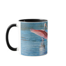 Roseate Spoonbill Black 11 oz Combo Mug