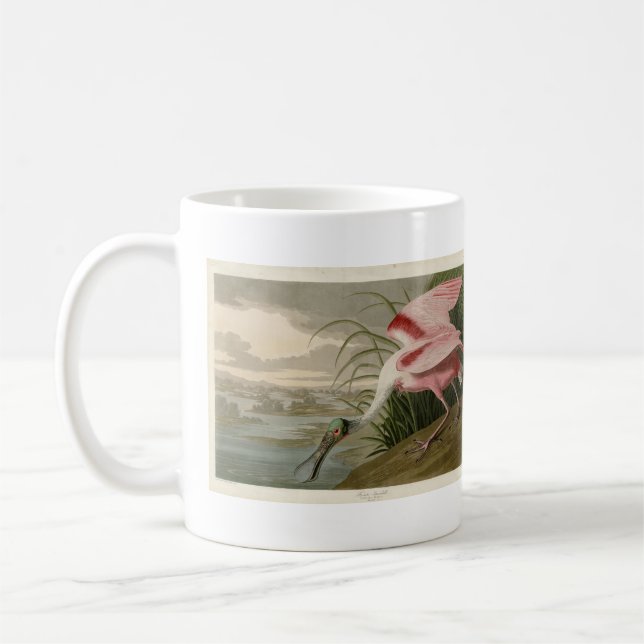 Roseate Spoonbill from Audubon's Birds of America Coffee Mug (Left)