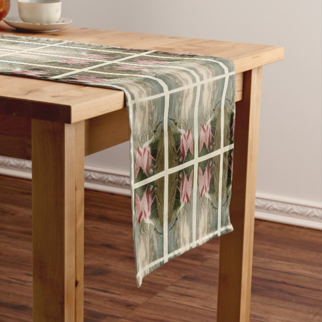 Roseate Spoonbill from Audubon's Birds of America Short Table Runner (In Situ)