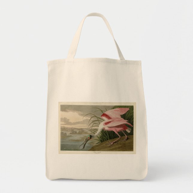 Roseate Spoonbill from Audubon's Birds of America Tote Bag (Front)