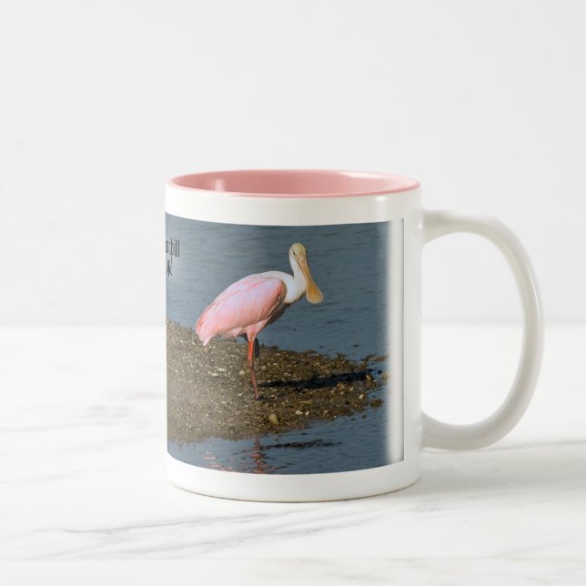 Roseate Spoonbill Reflections Two-Tone Coffee Mug (Right)