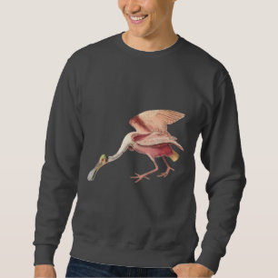 Roseate Spoonbill Wading Bird Illustration Art Sweatshirt