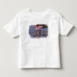 Roseate Spoonbill with Willets in shallow water Toddler T-Shirt