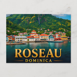 Roseau Dominica River and Caribbean Sea 🌴 Postcard
