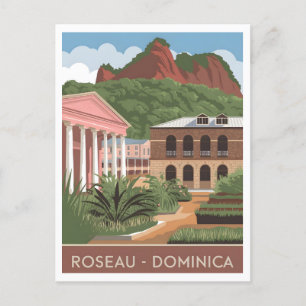 Roseau Dominica Vintage Postcard