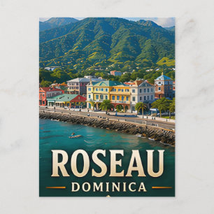 Roseau Rainforest Coast and Island Beauty Postcard