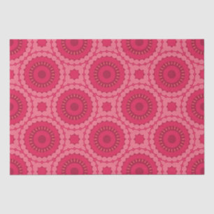 Roseberry Pink Boho Chic Ethnic Geometric Pattern Tissue Paper