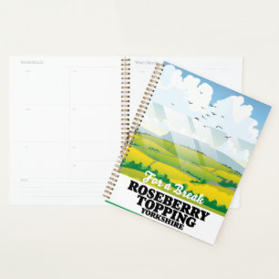 Roseberry Topping Yorkshire travel poster Canvas P Planner