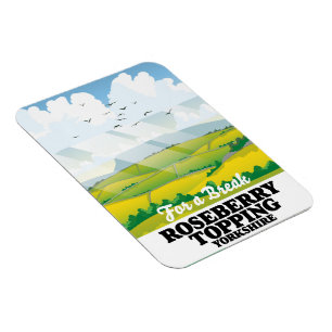 Roseberry Topping Yorkshire travel poster Magnet