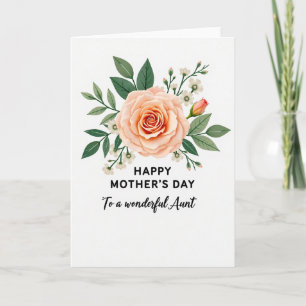Rosebud Aunt Mothers Day Card