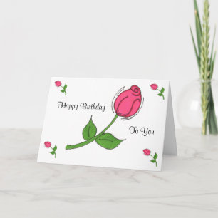 Rosebud Birthday card