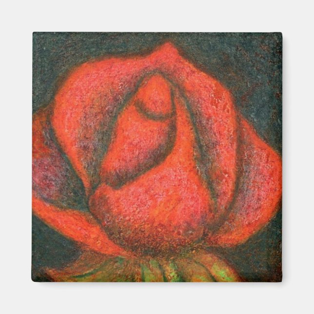 "Rosebud"  Floral Magnet (Front)