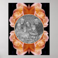 Rosebud Flower Frame Tinted Create Your Own Photo