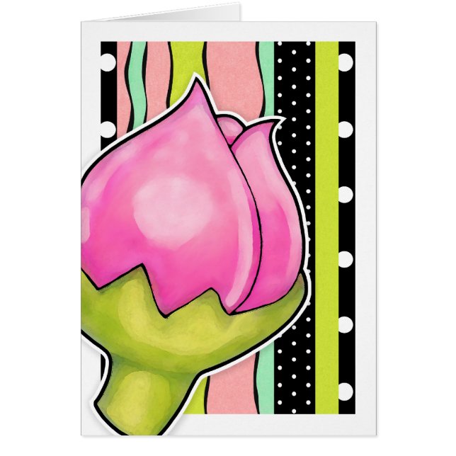 Rosebud Joy colour border Card (Front)
