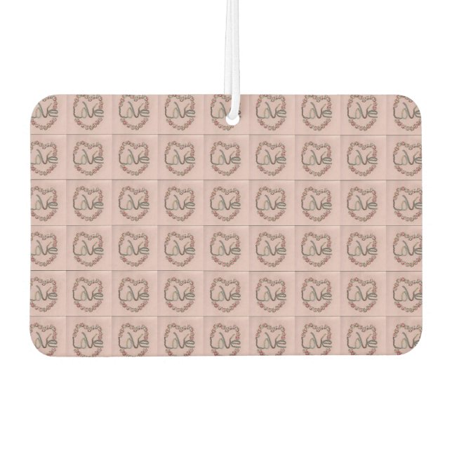 Rosebud Love Car Air Freshener (Front)