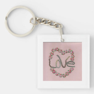 Rosebud Love Key Ring