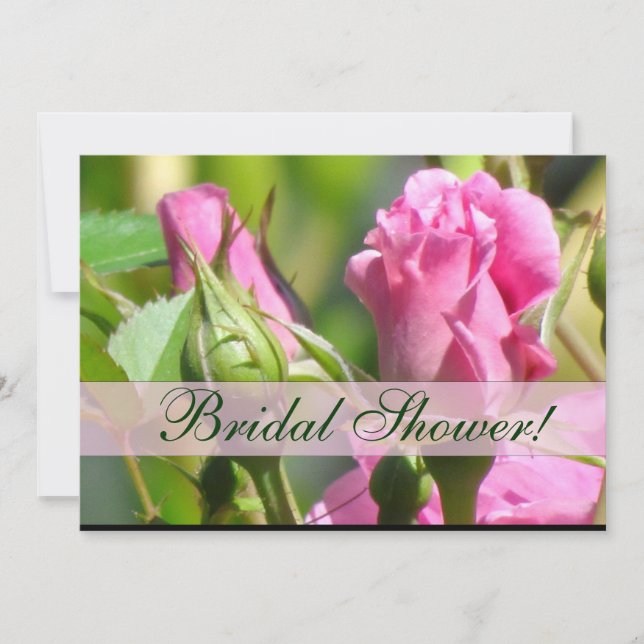 Rosebuds Bridal Shower Invitation (Front)