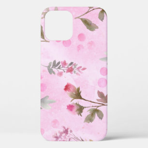Rosebuds, polka dots: summer floral. iPhone 12 case