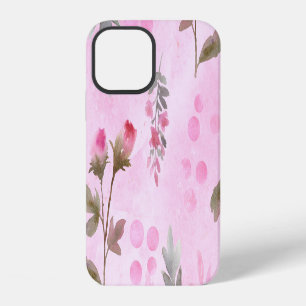 Rosebuds, polka dots: summer floral. iPhone 12 case
