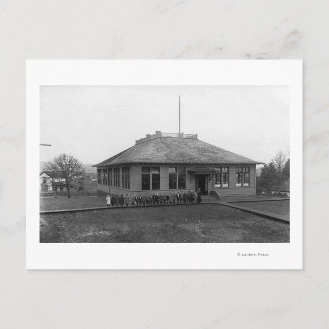 Roseburg, OR View of West Side Public School Postcard (Front)