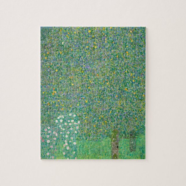 Rosebushes under the Trees by Gustav Klimt Jigsaw Puzzle (Vertical)