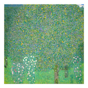 Rosebushes under the Trees by Gustav Klimt Photo Print