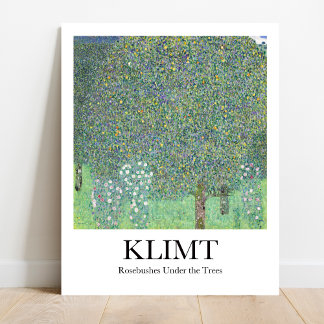 Rosebushes Under the Trees by Gustav Klimt Poster