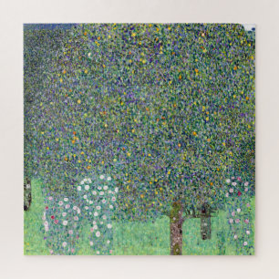 Rosebushes Under The Trees, Gustav Klimt Jigsaw Puzzle