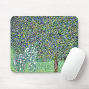 Rosebushes Under The Trees, Gustav Klimt Mouse Pad