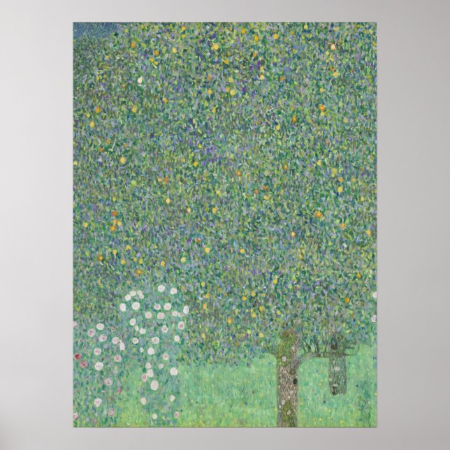 Rosebushes under the trees - Gustav Klimt Poster (Front)