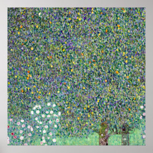 Rosebushes Under The Trees, Gustav Klimt Poster